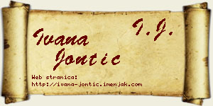 Ivana Jontić vizit kartica